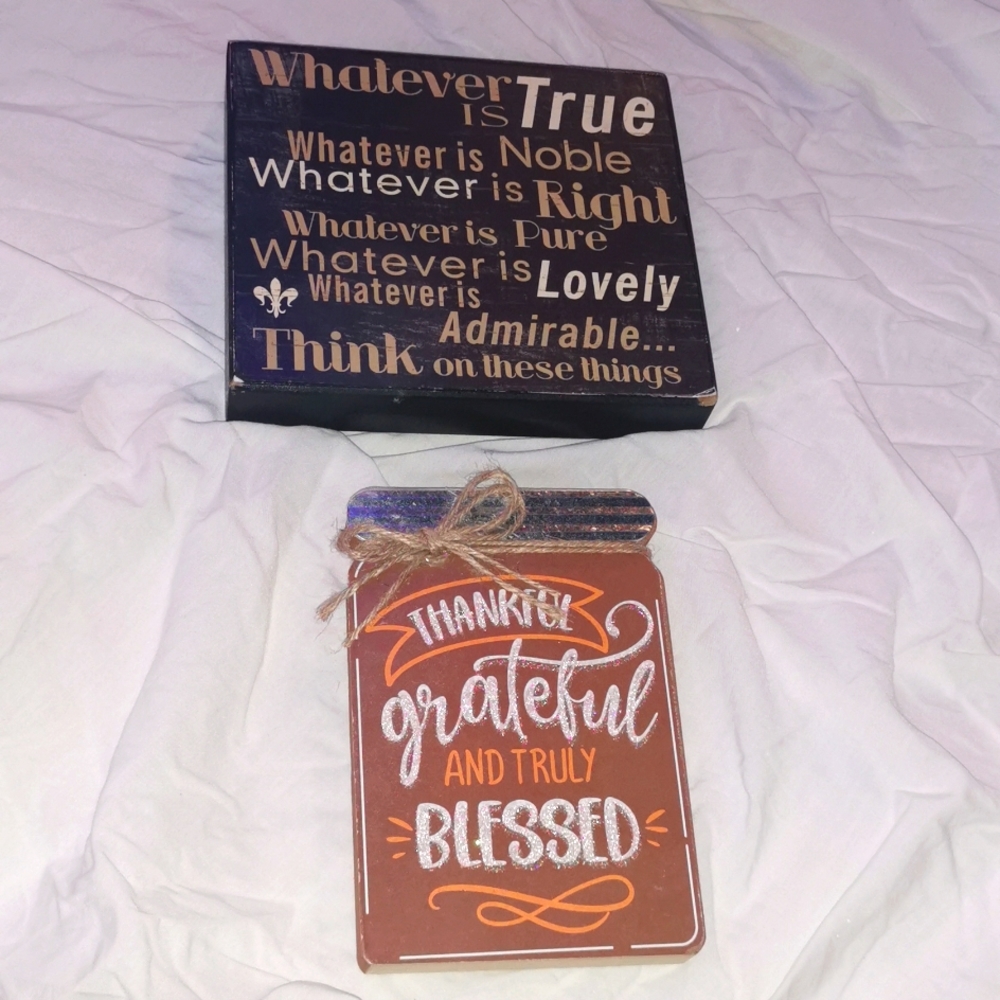 Two Small Decorative Signs